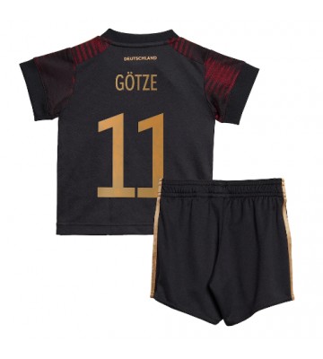 Niemcy Mario Gotze #11 Koszulka Wyjazdowych Dziecięca MŚ 2022 Krótki Rękaw (+ Krótkie spodenki)